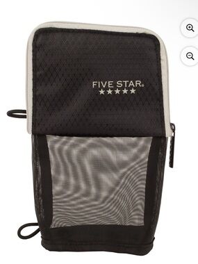 Five Star Black and Gray Stand ‘N Store Pencil Pouch